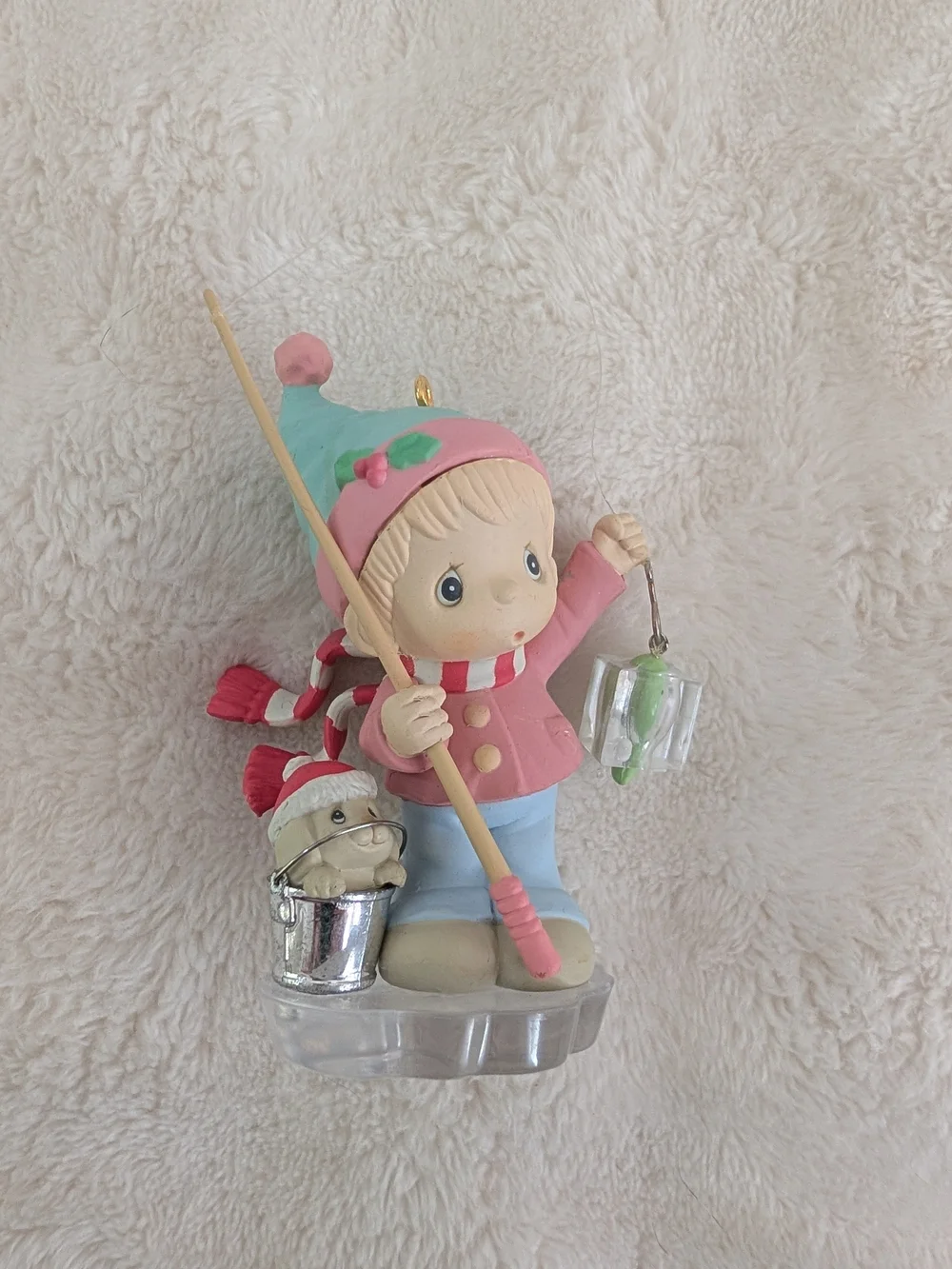 Vintage 1993 Precious Moments Caught Up In The Holidays Ornament 550124 Box